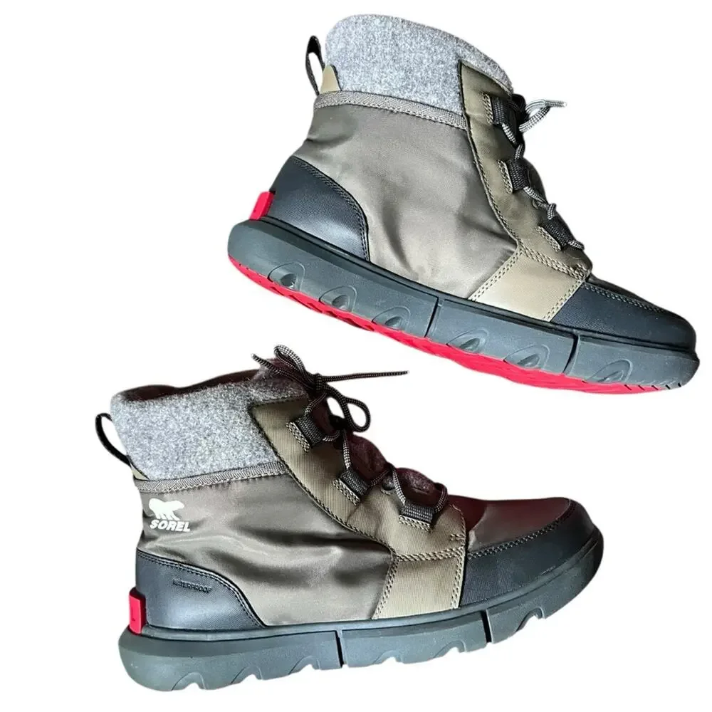 Sorel Womens Explorer II Carnival Felt Boot Snow Winter Waterproof Sage Stone 11 - Picture 2 of 11